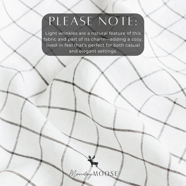 Guaria Tablecloth (Charcoal Grid)