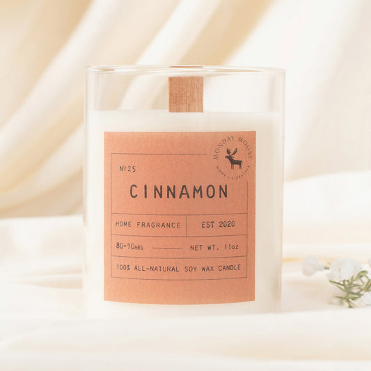 soy wax scented candle home fragrance cinnamon