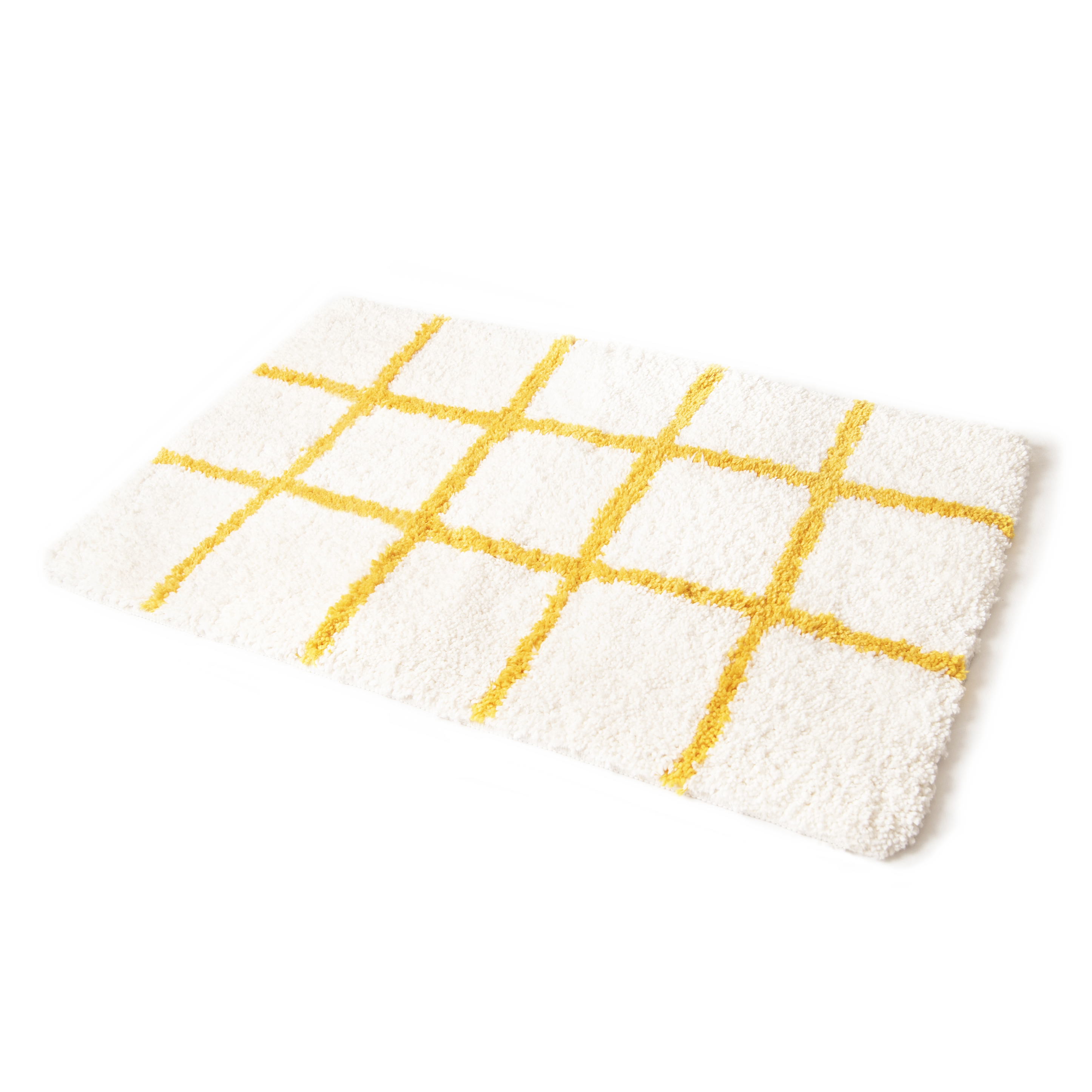  MONDAY MOOSE Bath Mat with Modern Grid Design