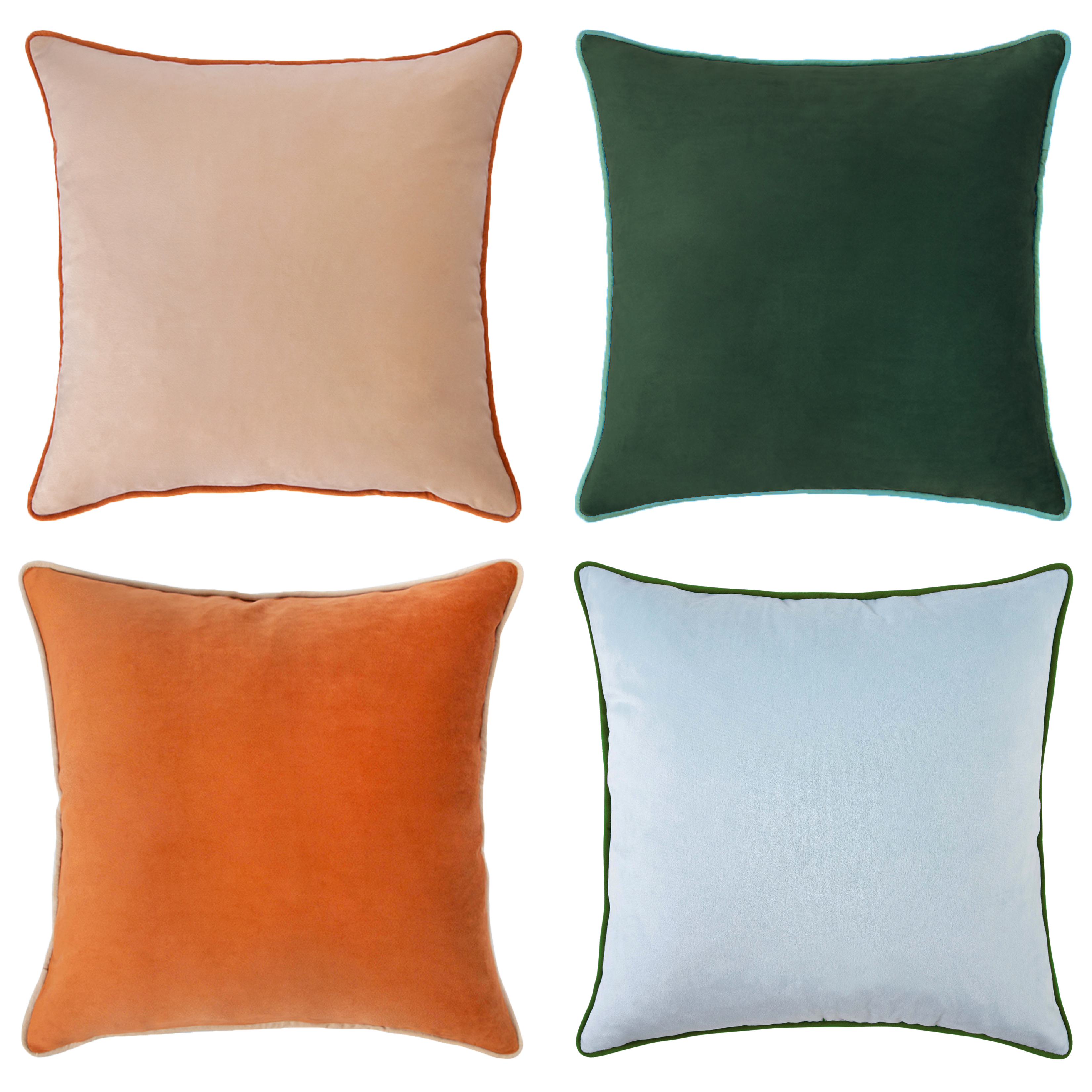 Monteverde Pillows (4-Pack) - Blue/Beige