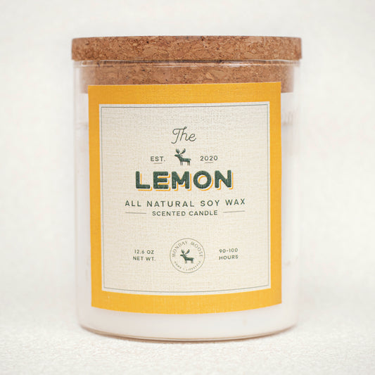 soy wax candle transparent jar lemon