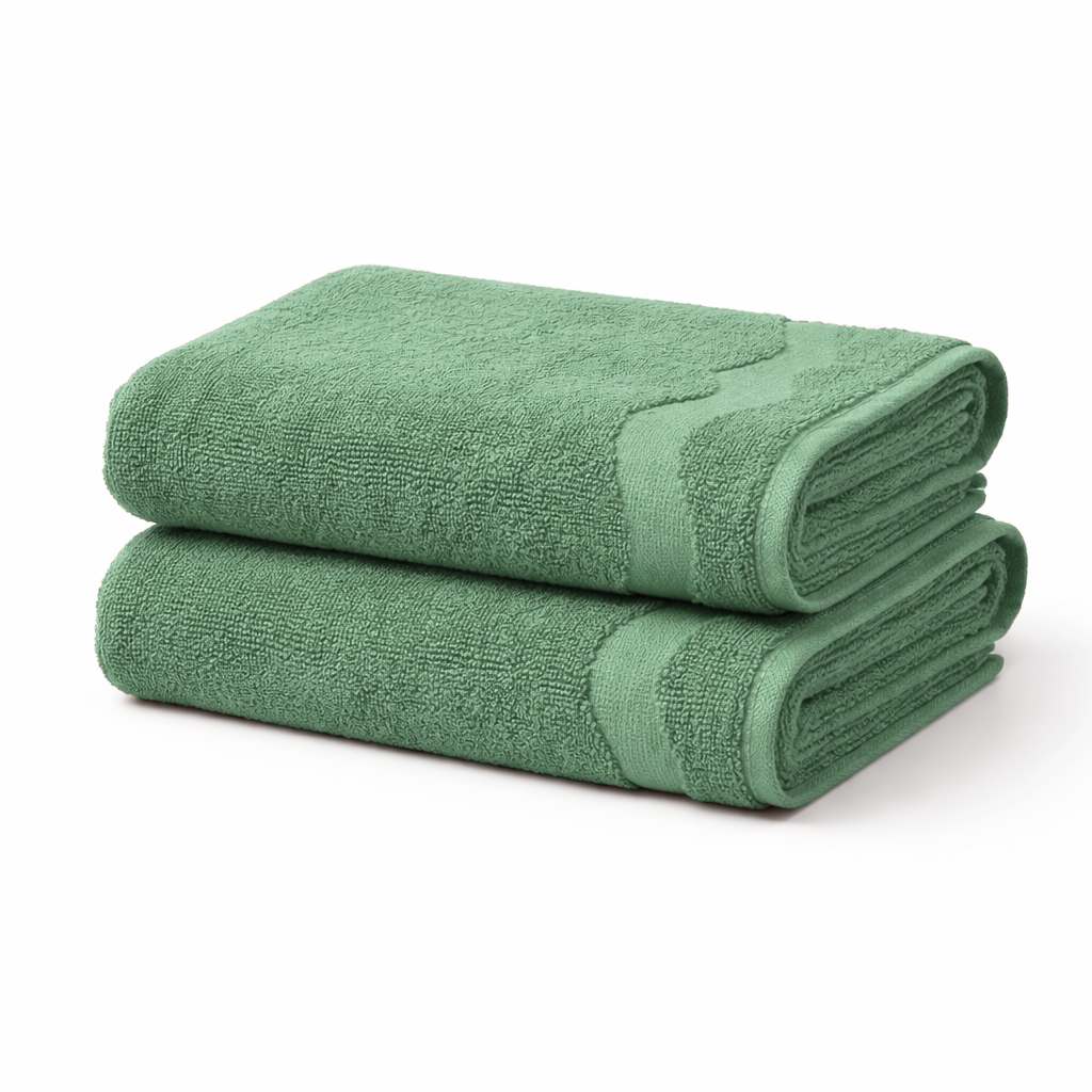 scalloped embossed cotton hand towel