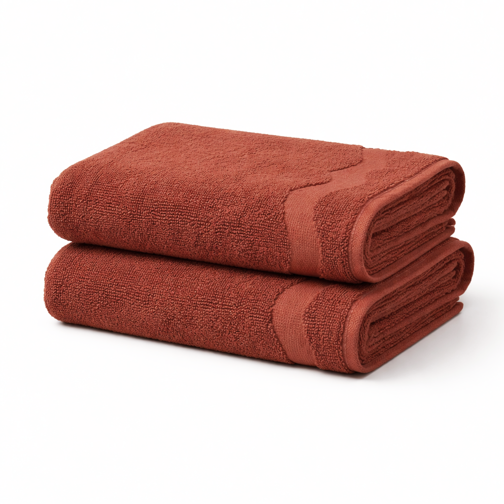scalloped embossed cotton hand towel