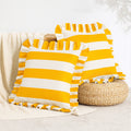 Quetzal Pillow Covers (2-Pack) - Golden Yellow/White