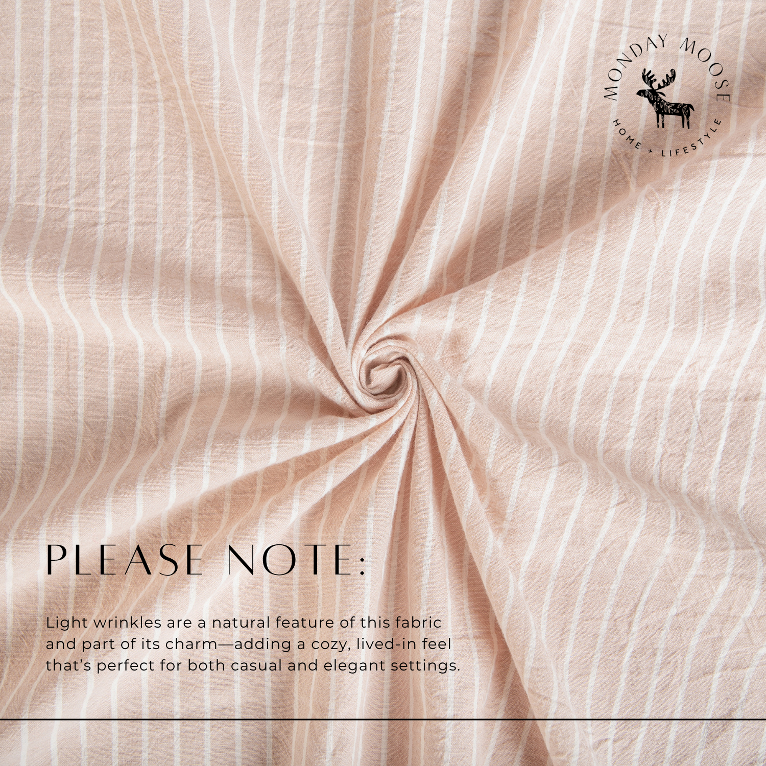 Guaria Tablecloth (Beige/White Stripes)