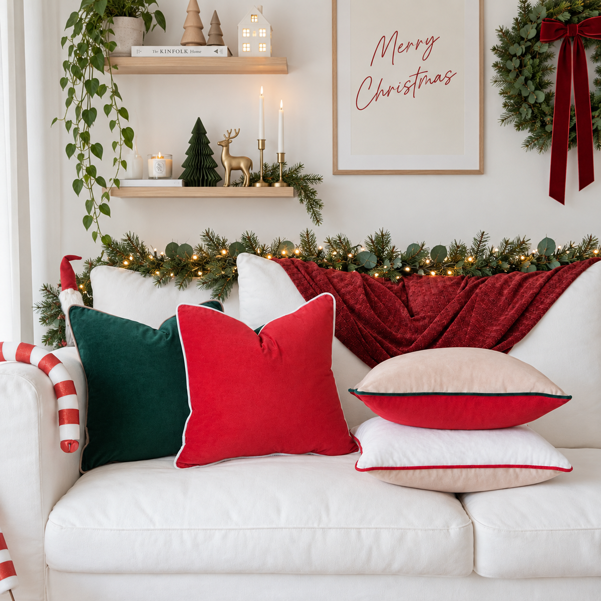 christmas decorative throw pillow covers