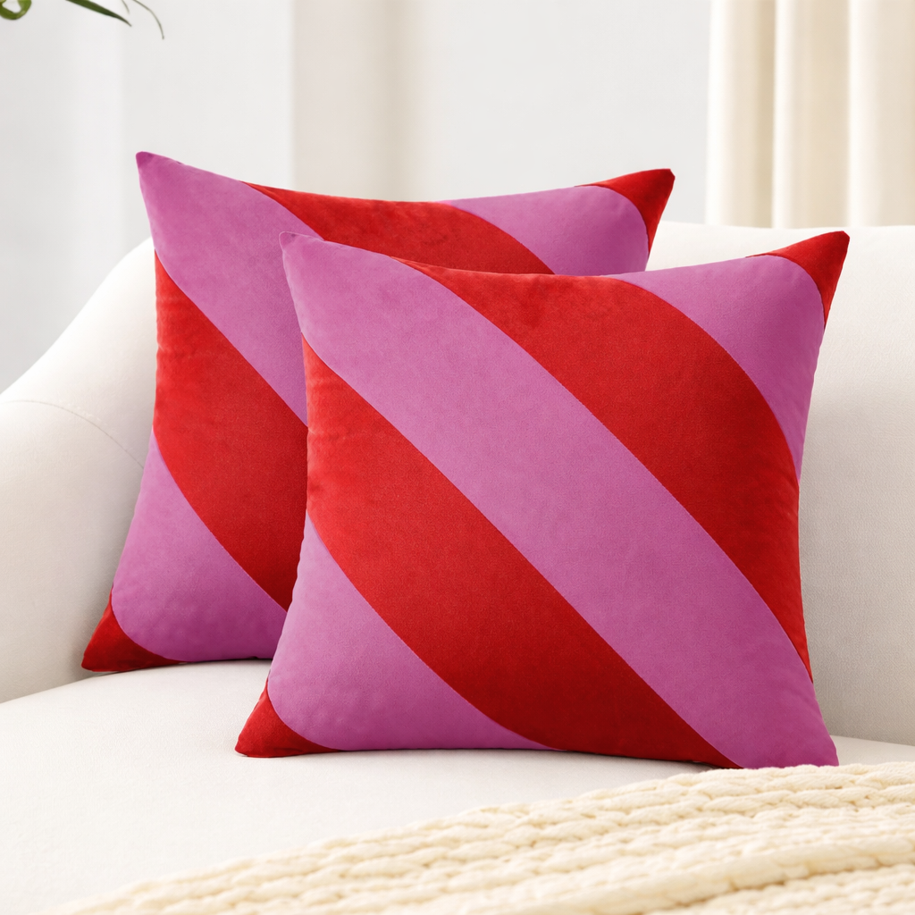 Montezuma Pillow Covers (2-Pack) - Hot Pink/Red