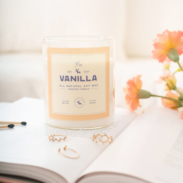 soy wax candle transparent jar vanilla