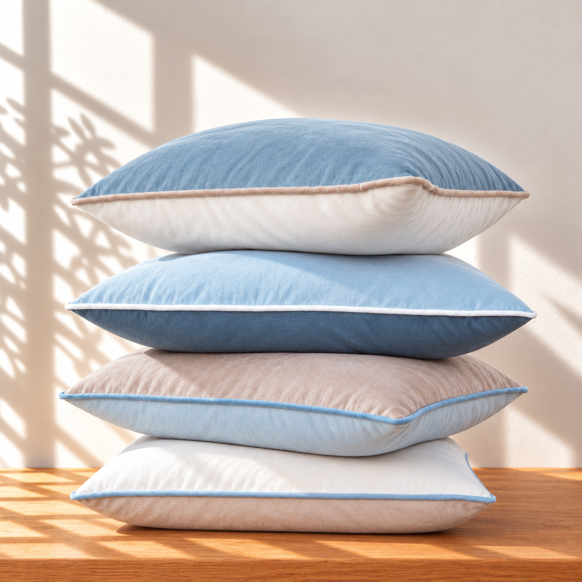 velvet decorative throw pillow covers piping edge