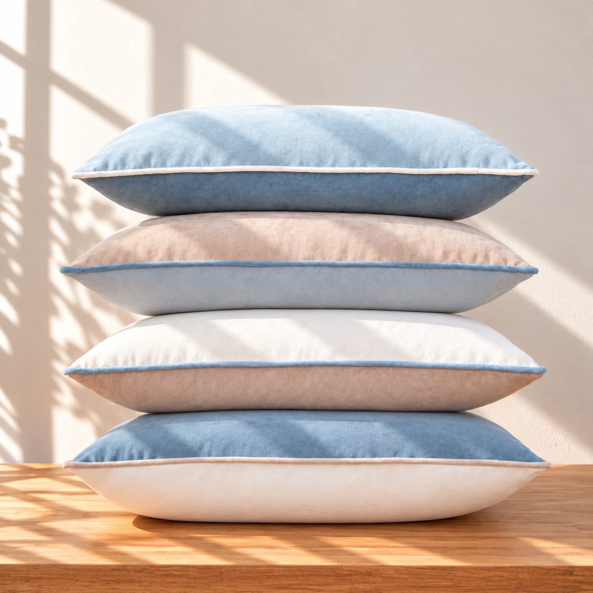 velvet decorative throw pillow covers piping edge