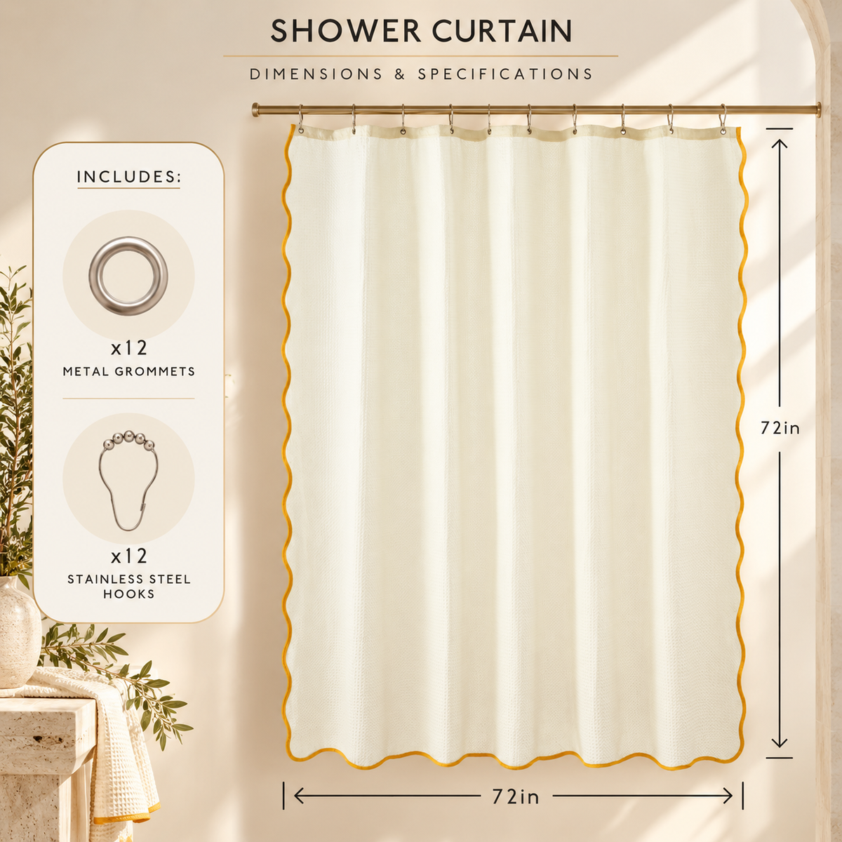 scalloped edge shower curtain