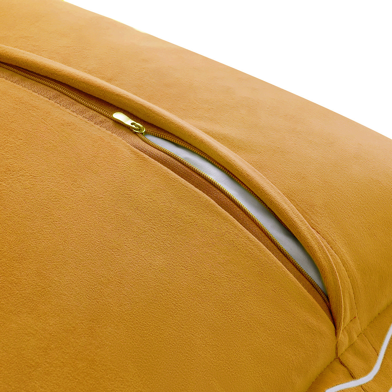 scalloped edge velvet pillows set of two cream yellow