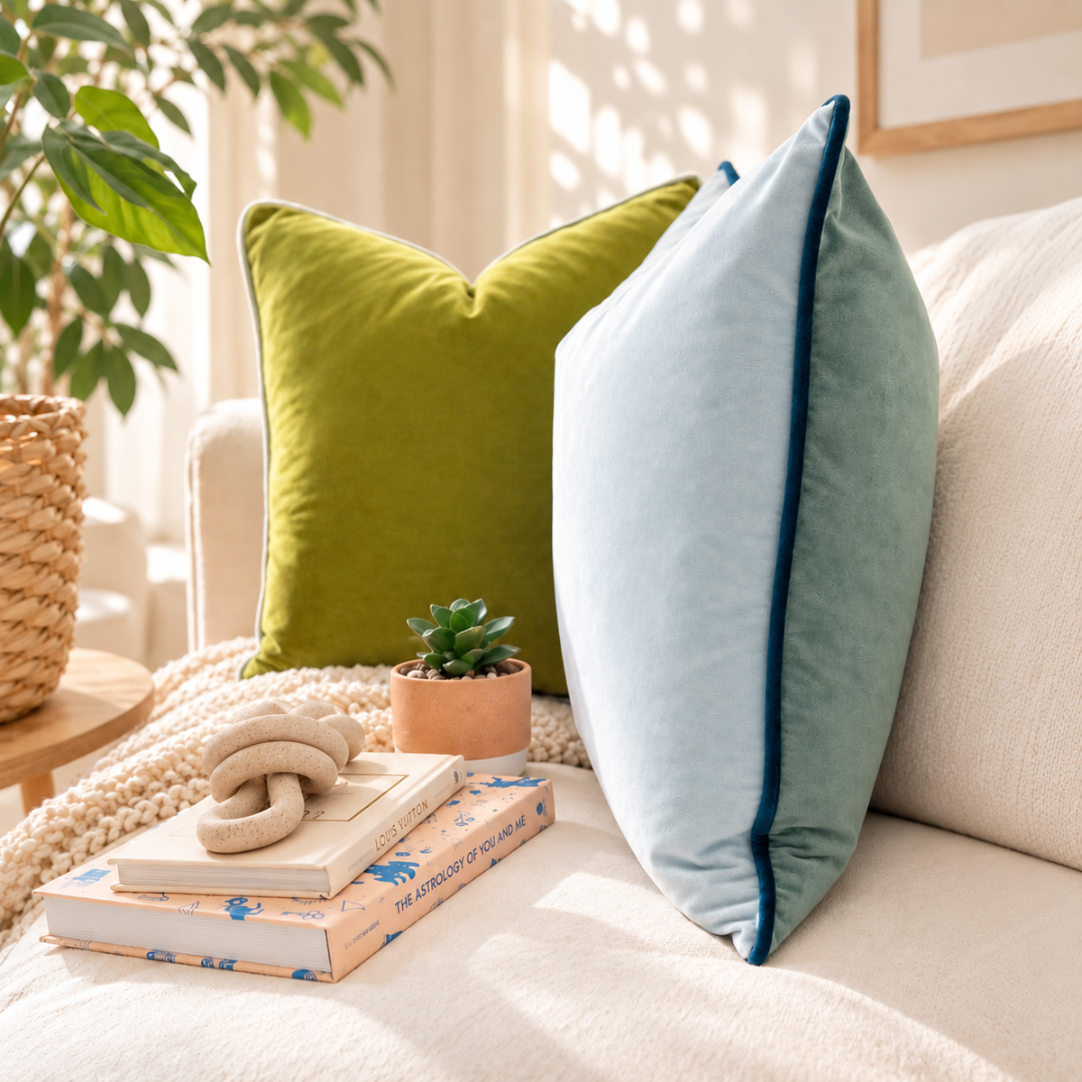 velvet decorative throw pillow covers set of two