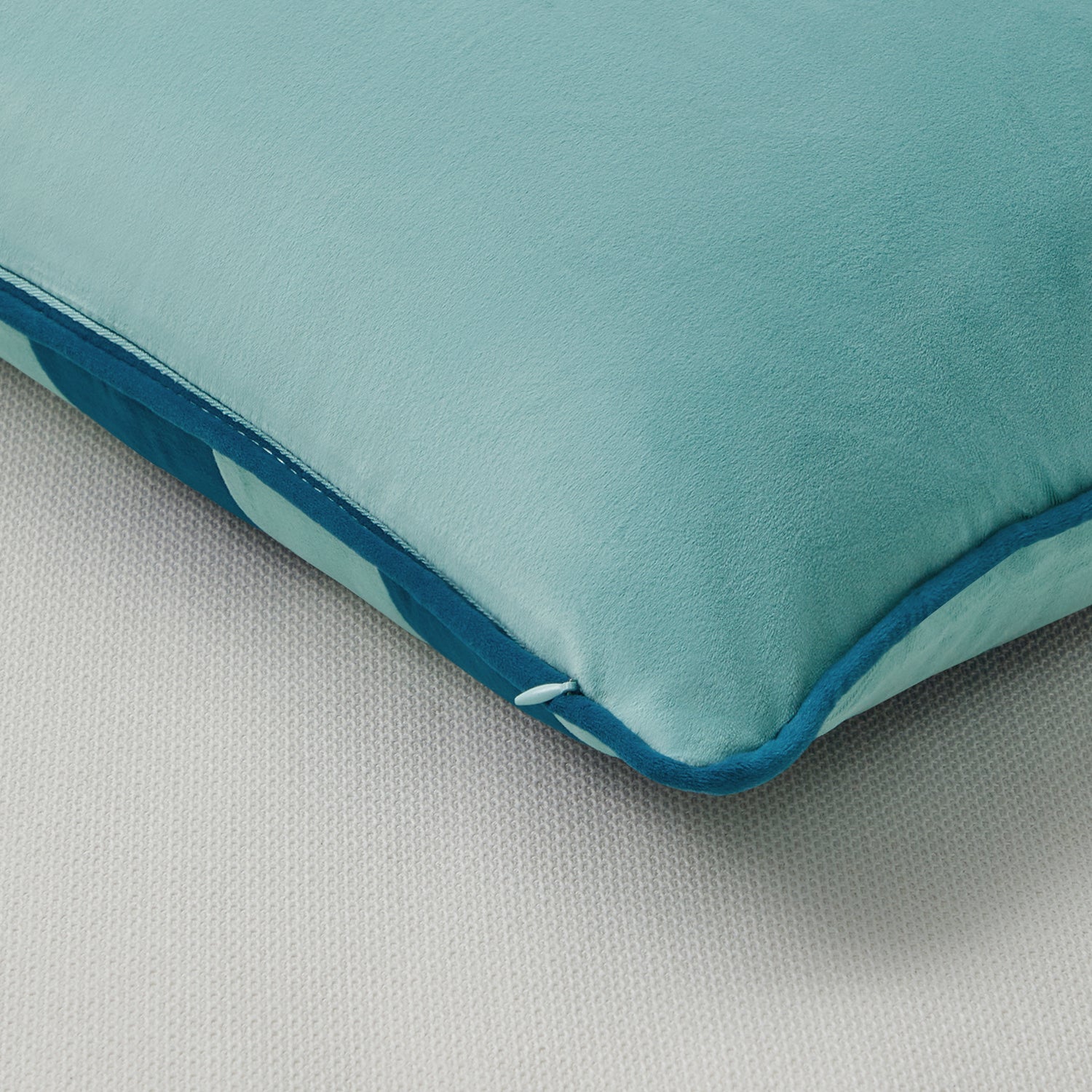 striped velvet pillows set of two blue light blue