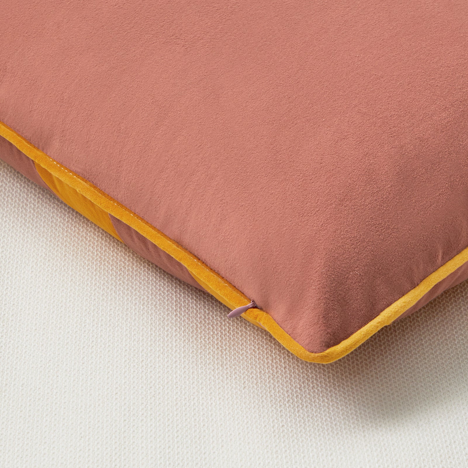striped velvet pillows set of two pink yellow