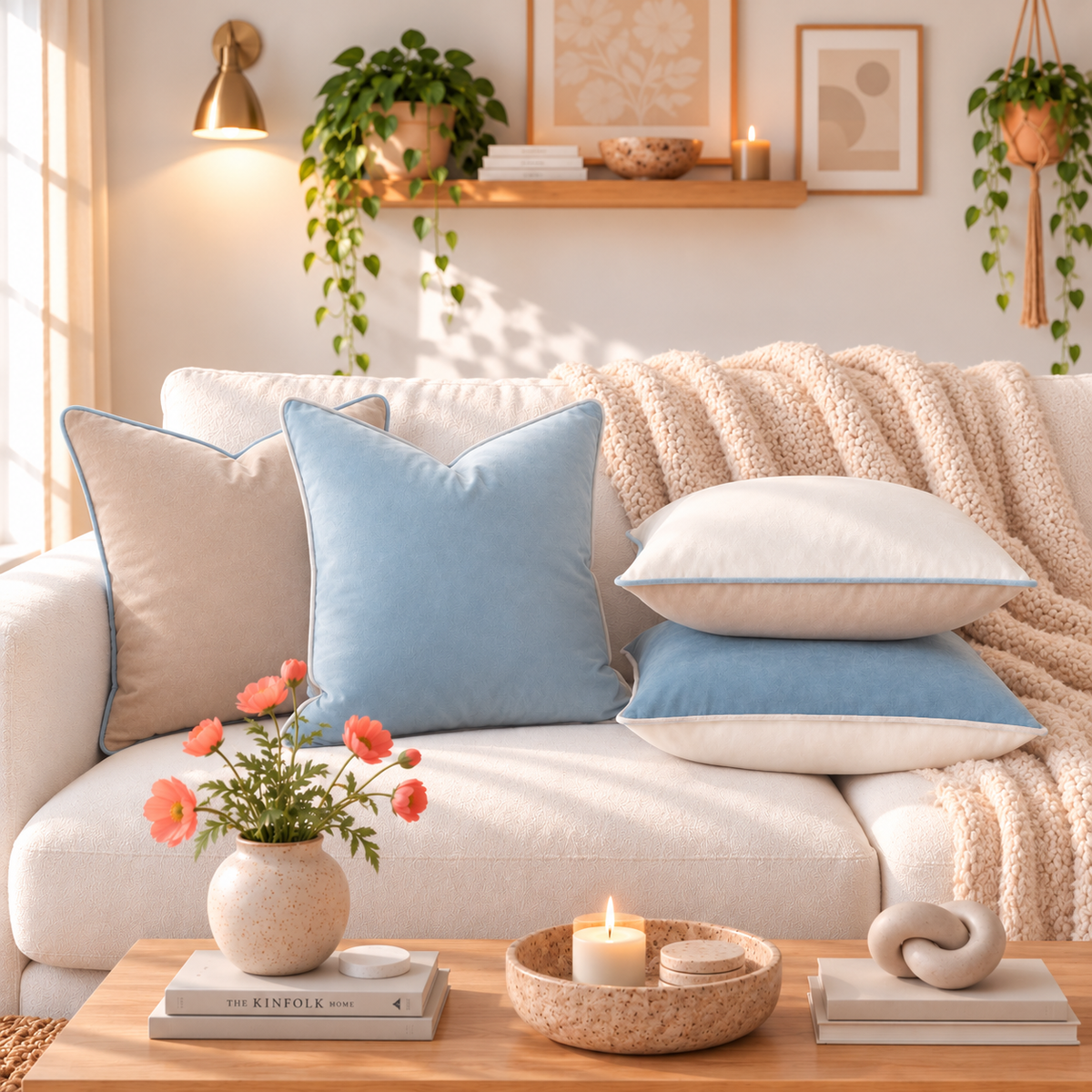 velvet decorative throw pillow covers piping edge