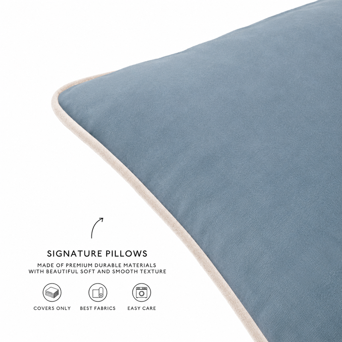velvet decorative throw pillow covers piping edge