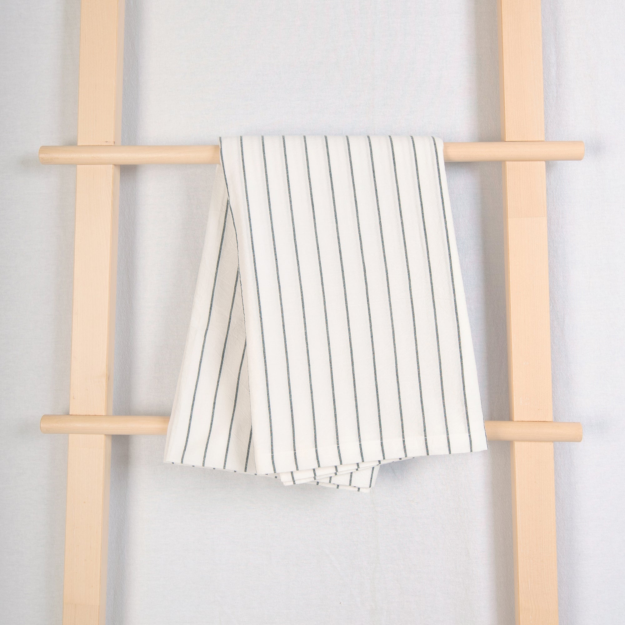 tablecloth cotton stonewashed black white stripes rectangle