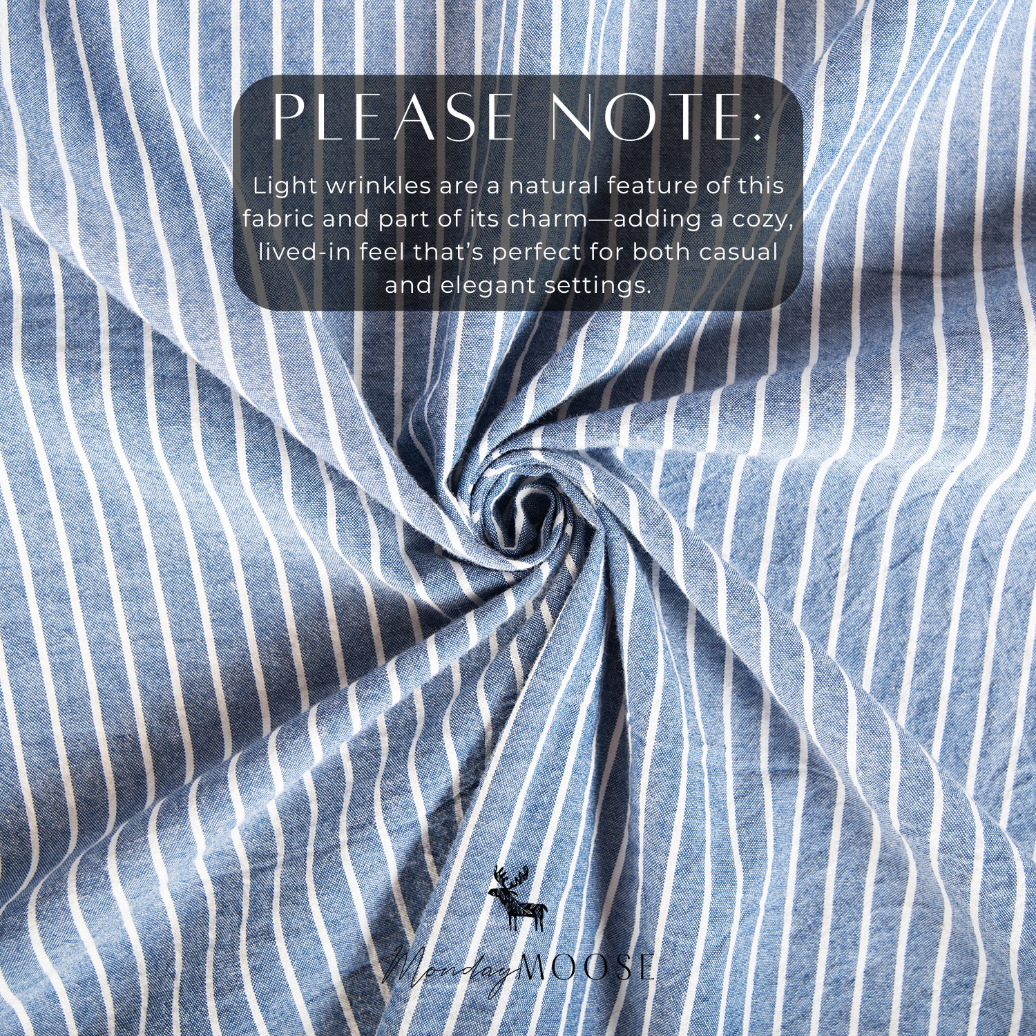 Guaria Tablecloth (Blue/White Stripes)