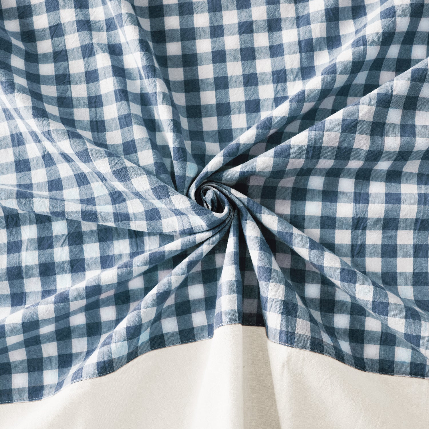 tablecloth gingham plaid buffalo checkered cotton stonewashed blue white rectangle
