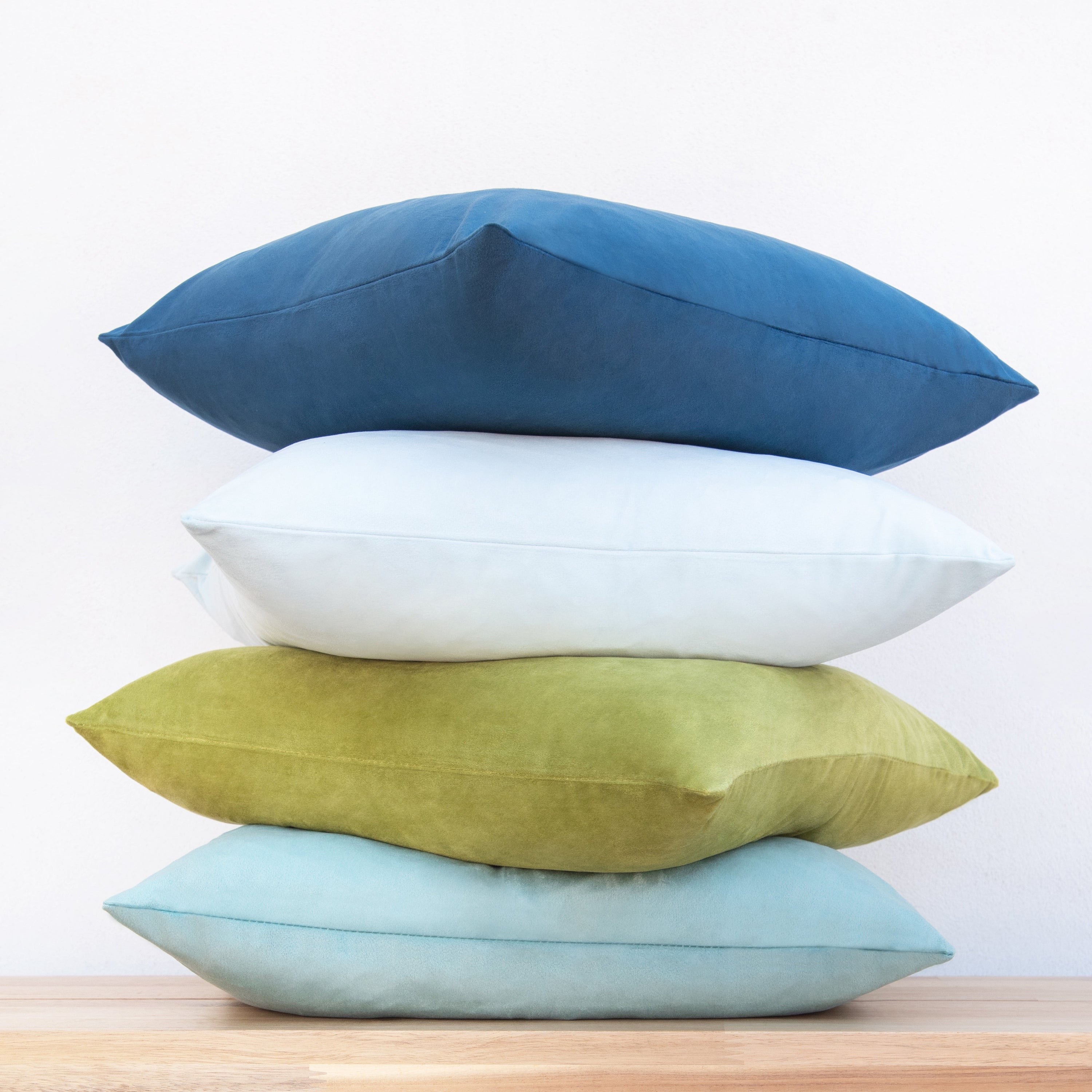 decorative throw pillow covers velvet home decor set of 4 green blue teal