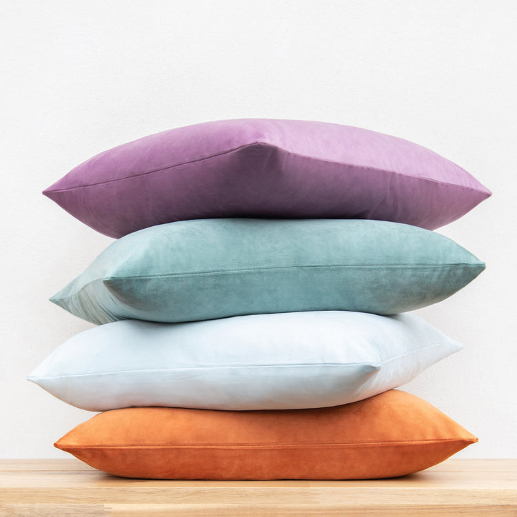 decorative throw pillow covers velvet home decor set of 4 orange teal purple light blue