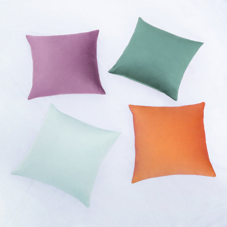 decorative throw pillow covers velvet home decor set of 4 orange teal purple light blue