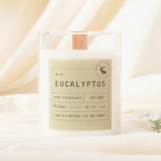 soy wax scented candle home fragrance eucalyptus