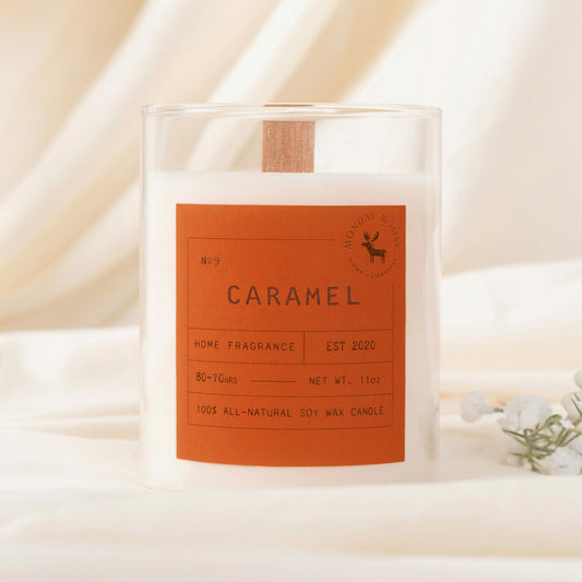 soy wax scented candle home fragrance caramel
