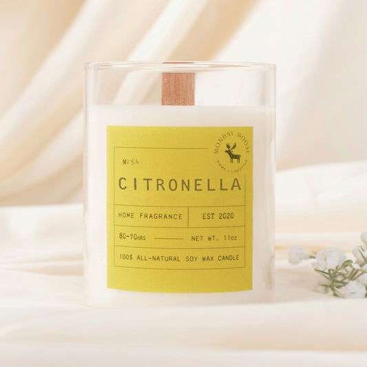 soy wax scented candle home fragrance citronella