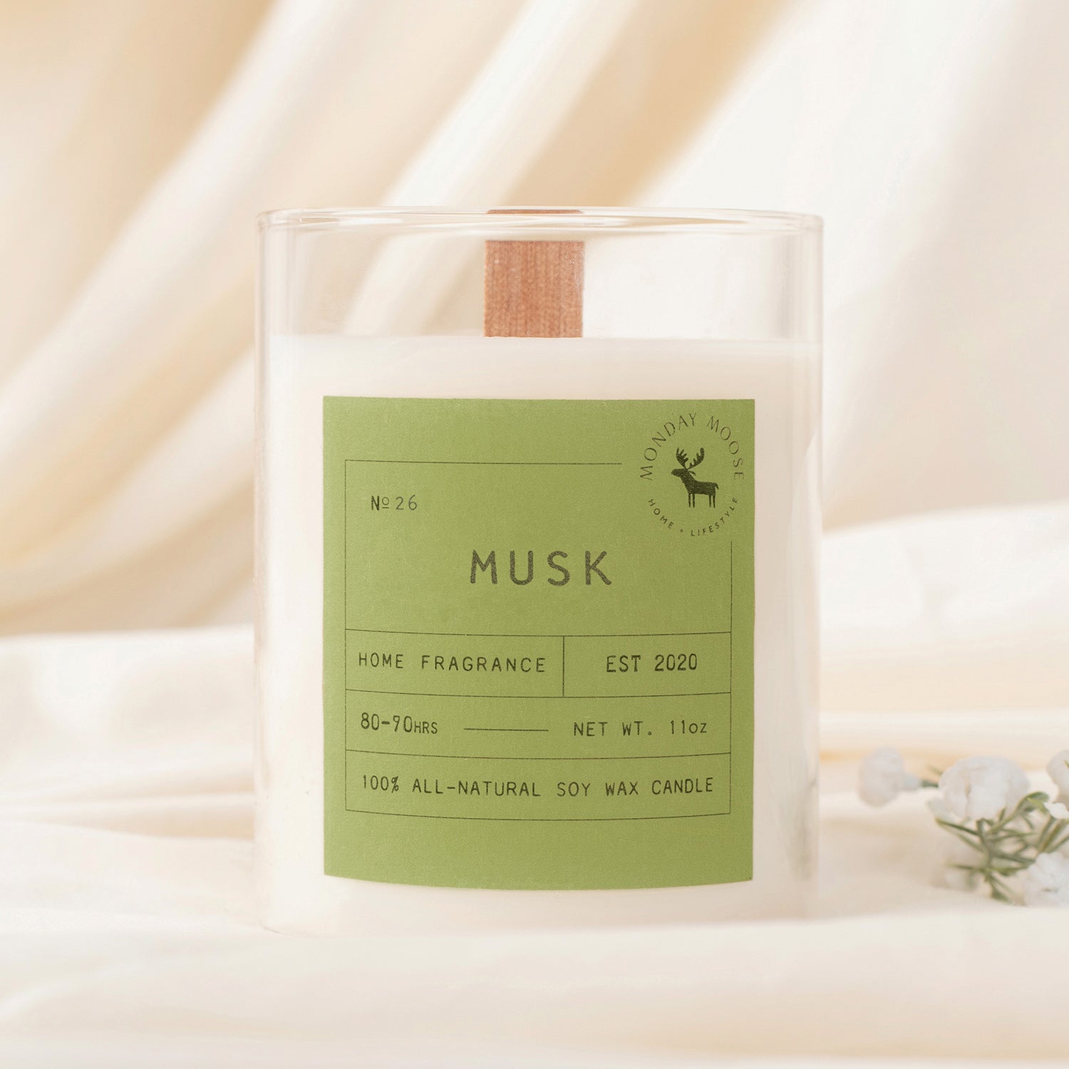 soy wax scented candle home fragrance musk