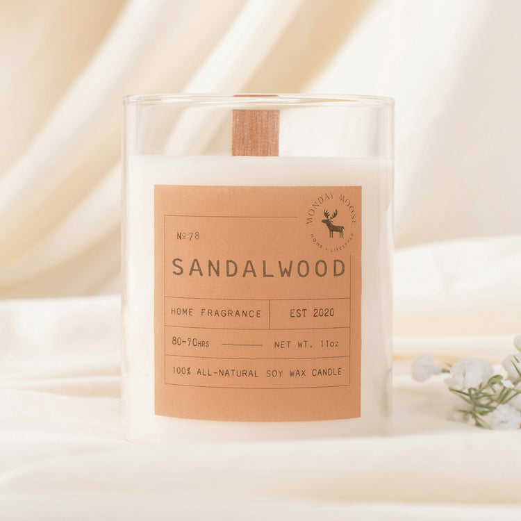 soy wax scented candle home fragrance sandalwood