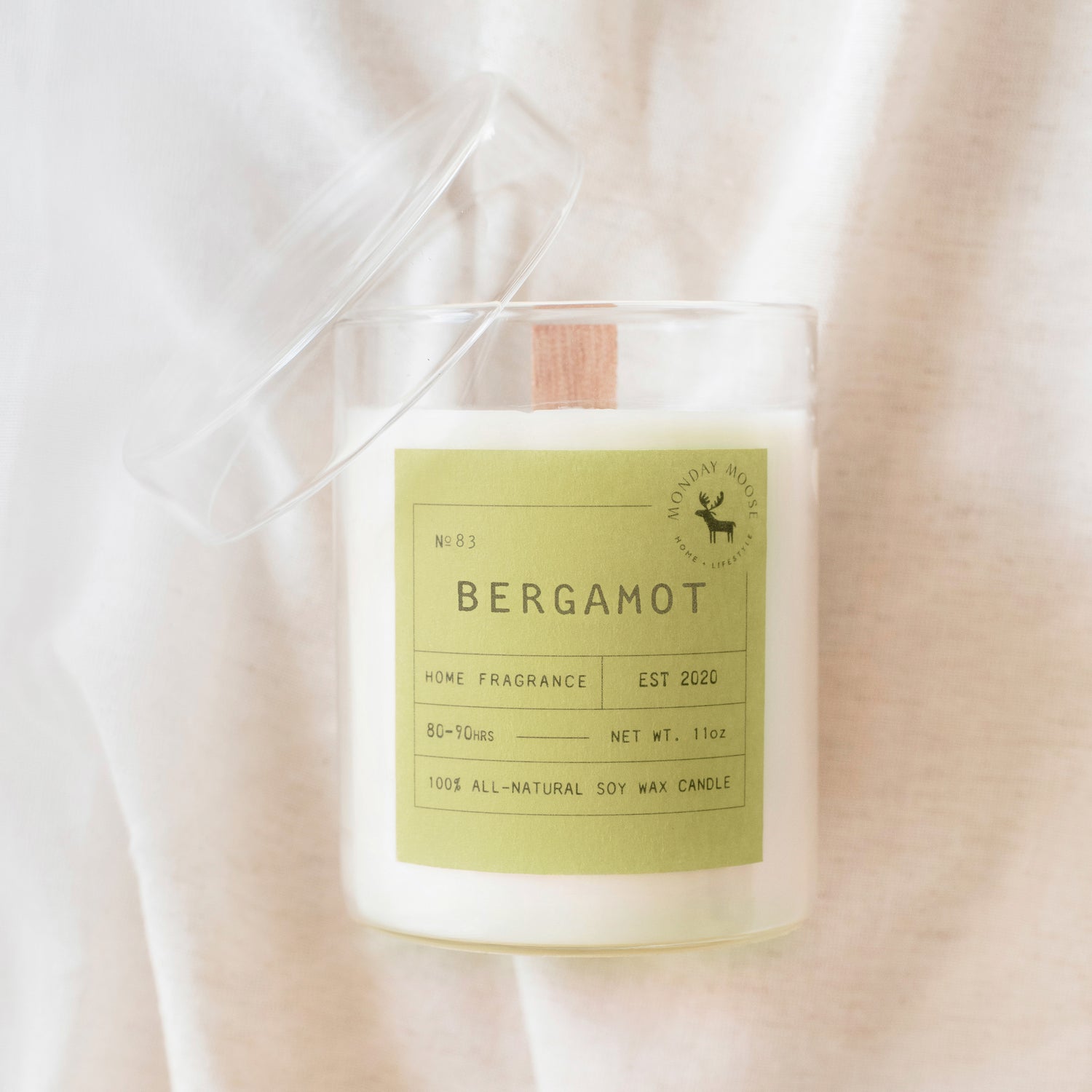 soy wax scented candle home fragrance bergamot