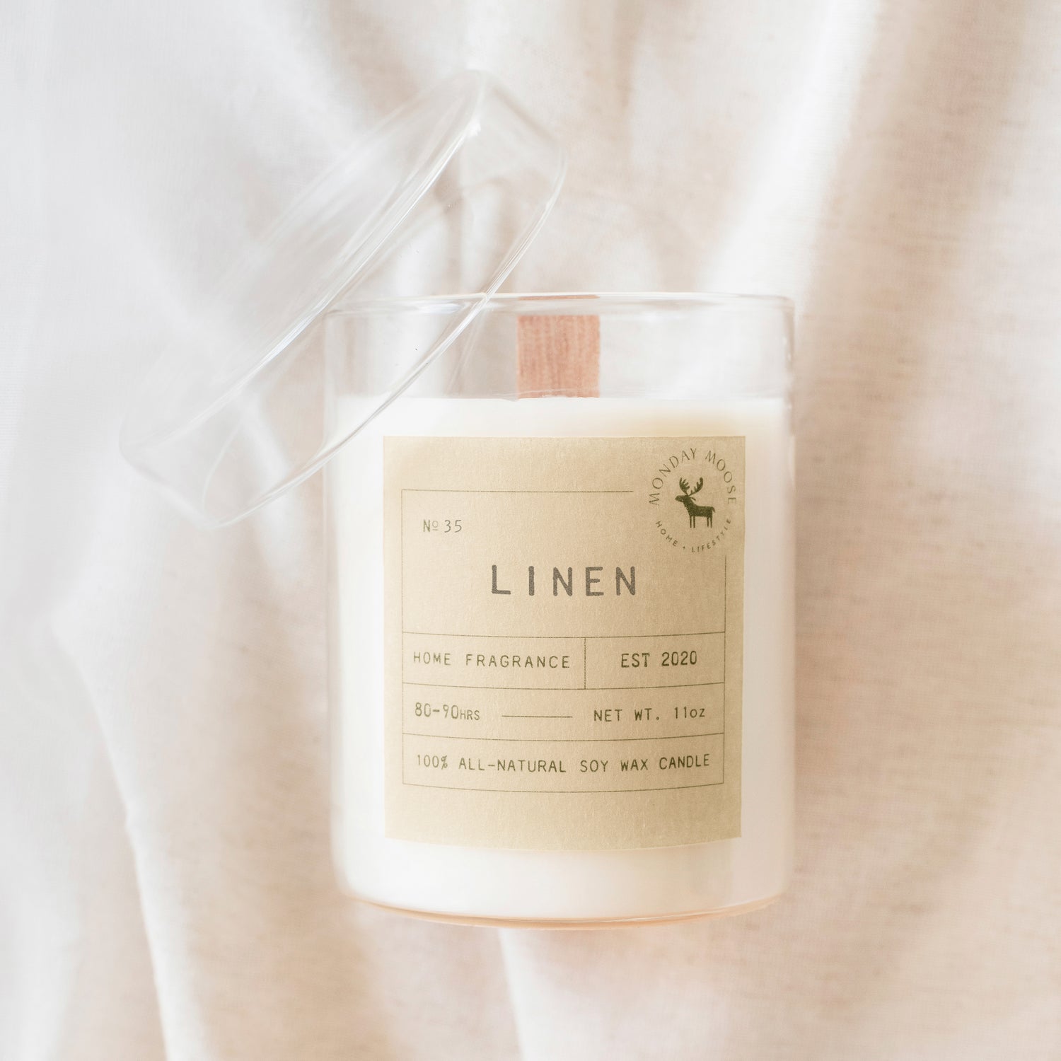 soy wax scented candle home fragrance linen