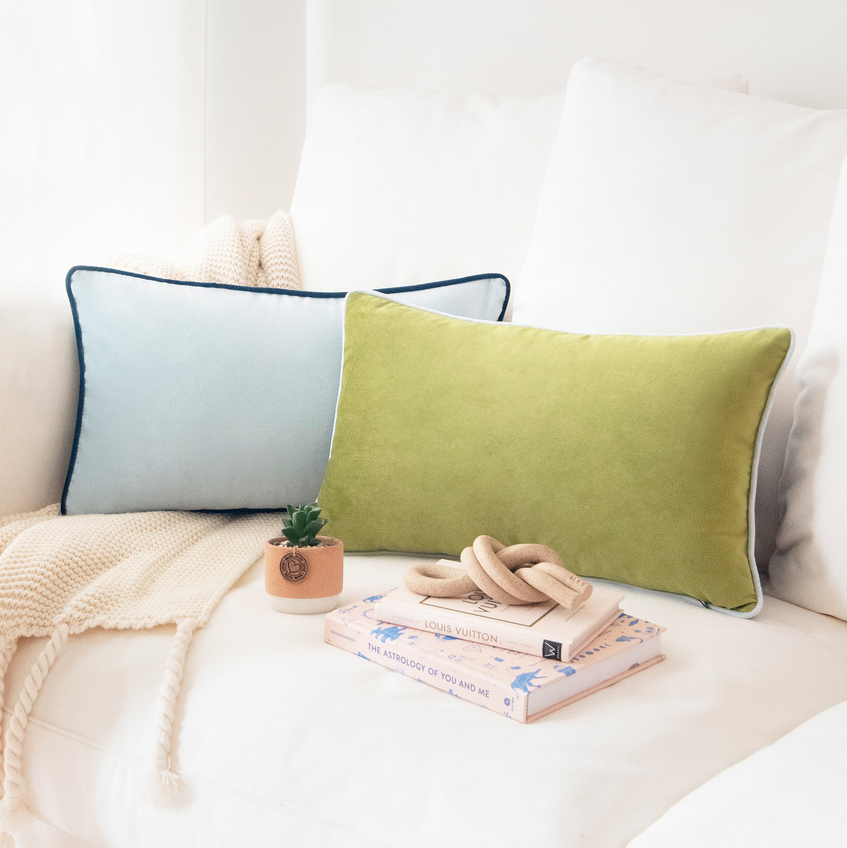olive green teal light blue decorative throw pillow covers velvet soft