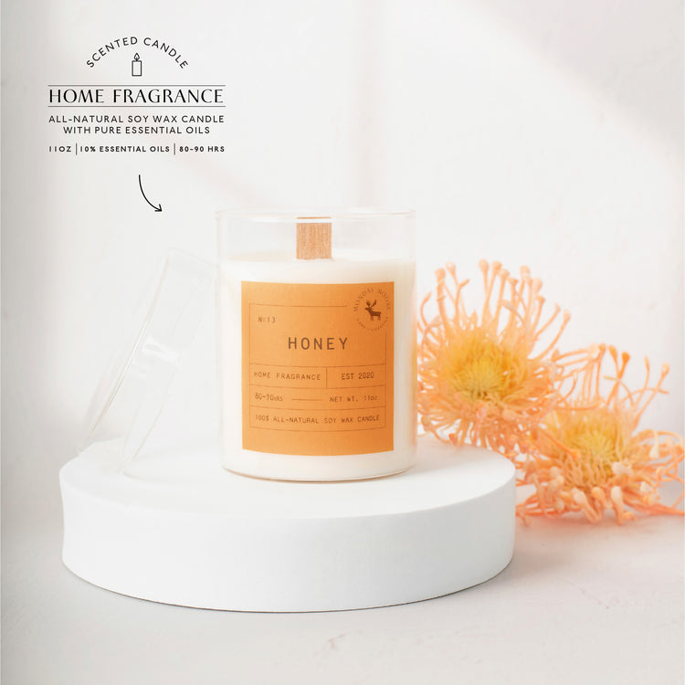 soy wax scented candle home fragrance honey