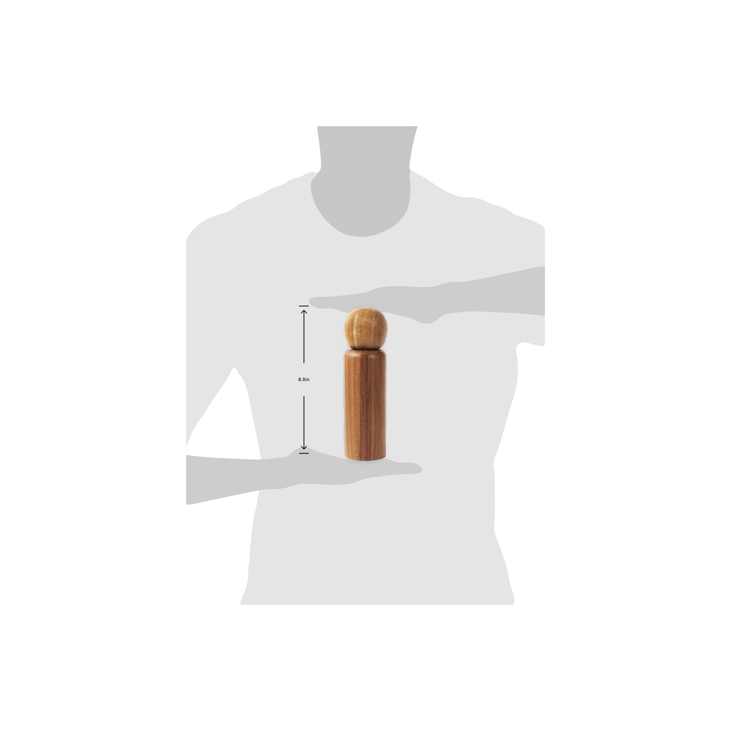 acacia wood pepper mill salt grinder