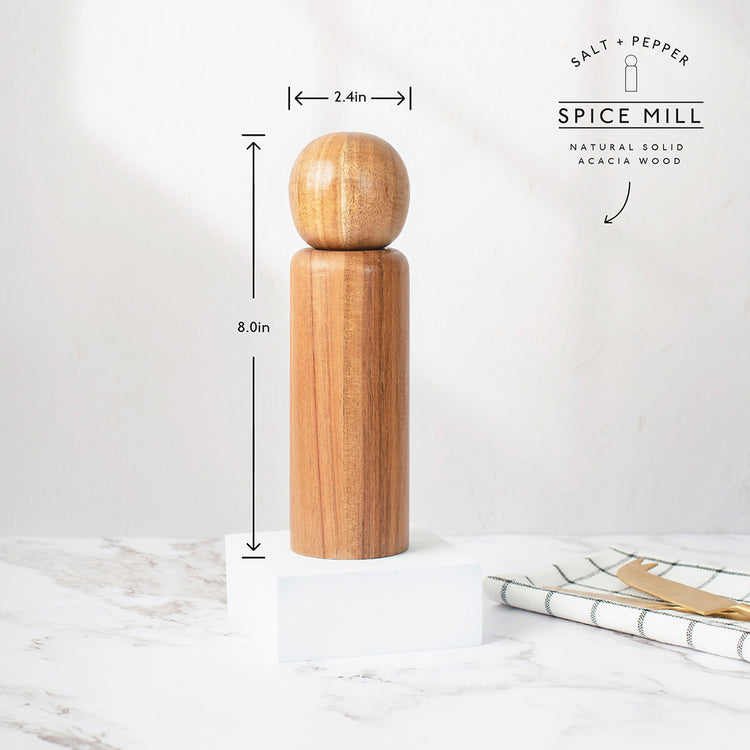 acacia wood pepper mill salt grinder
