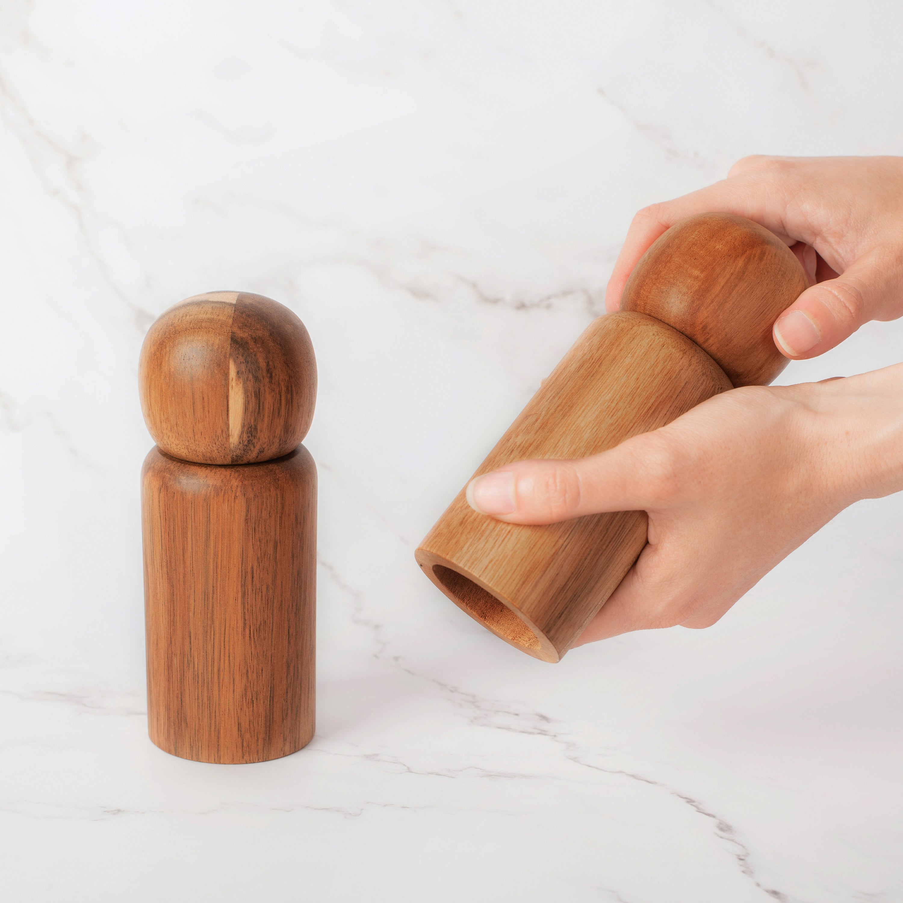 acacia wood pepper mill salt grinder