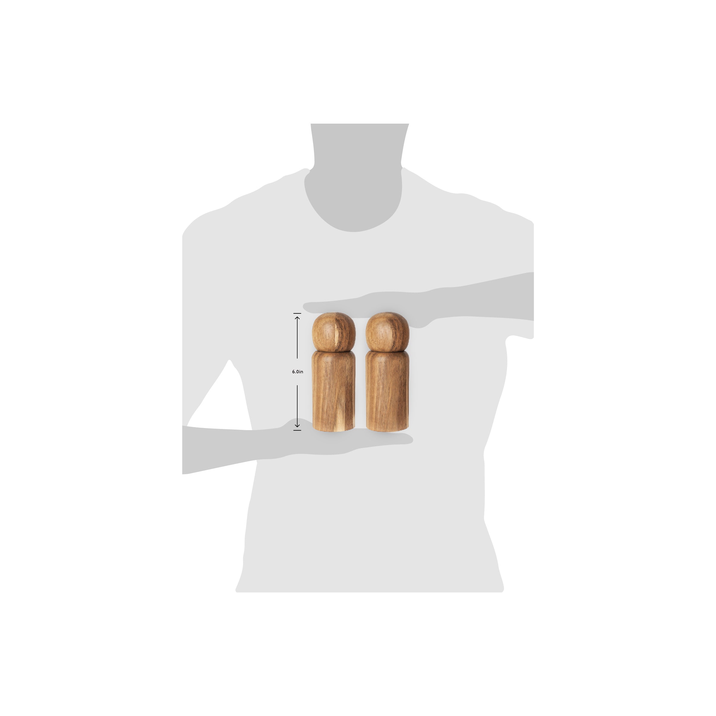 acacia wood pepper mill salt grinder