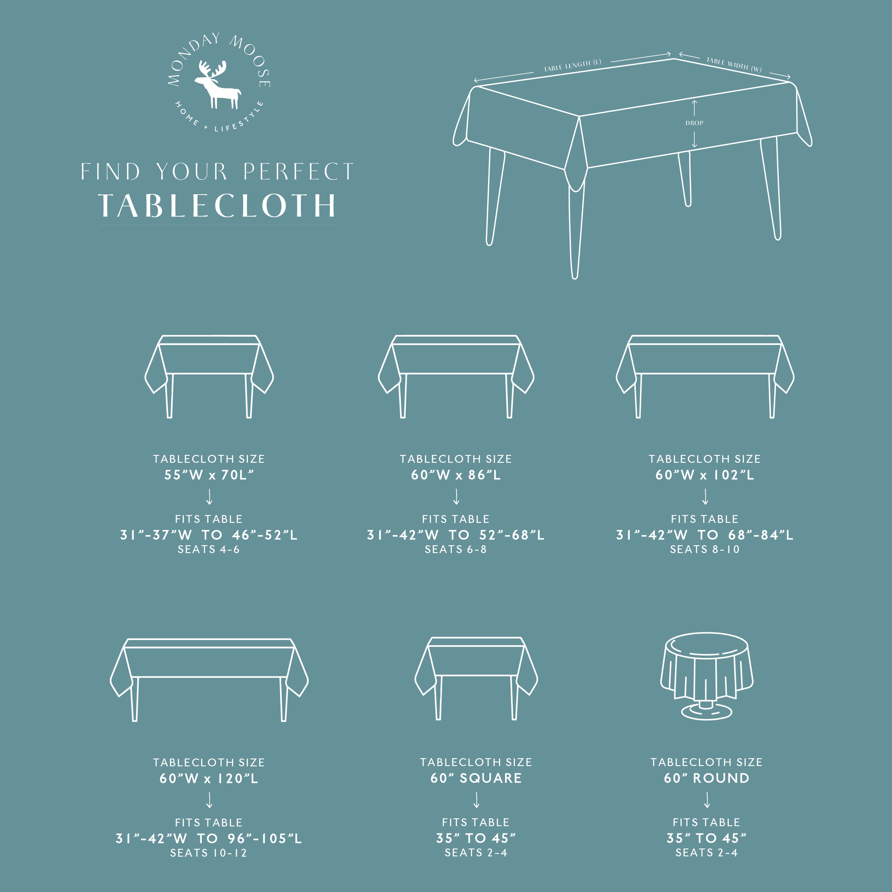 tablecloth gingham plaid buffalo checkered cotton stonewashed blue clay white rectangle