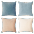 Monteverde Pillow Covers (4-Pack) - Beige/Light Blue