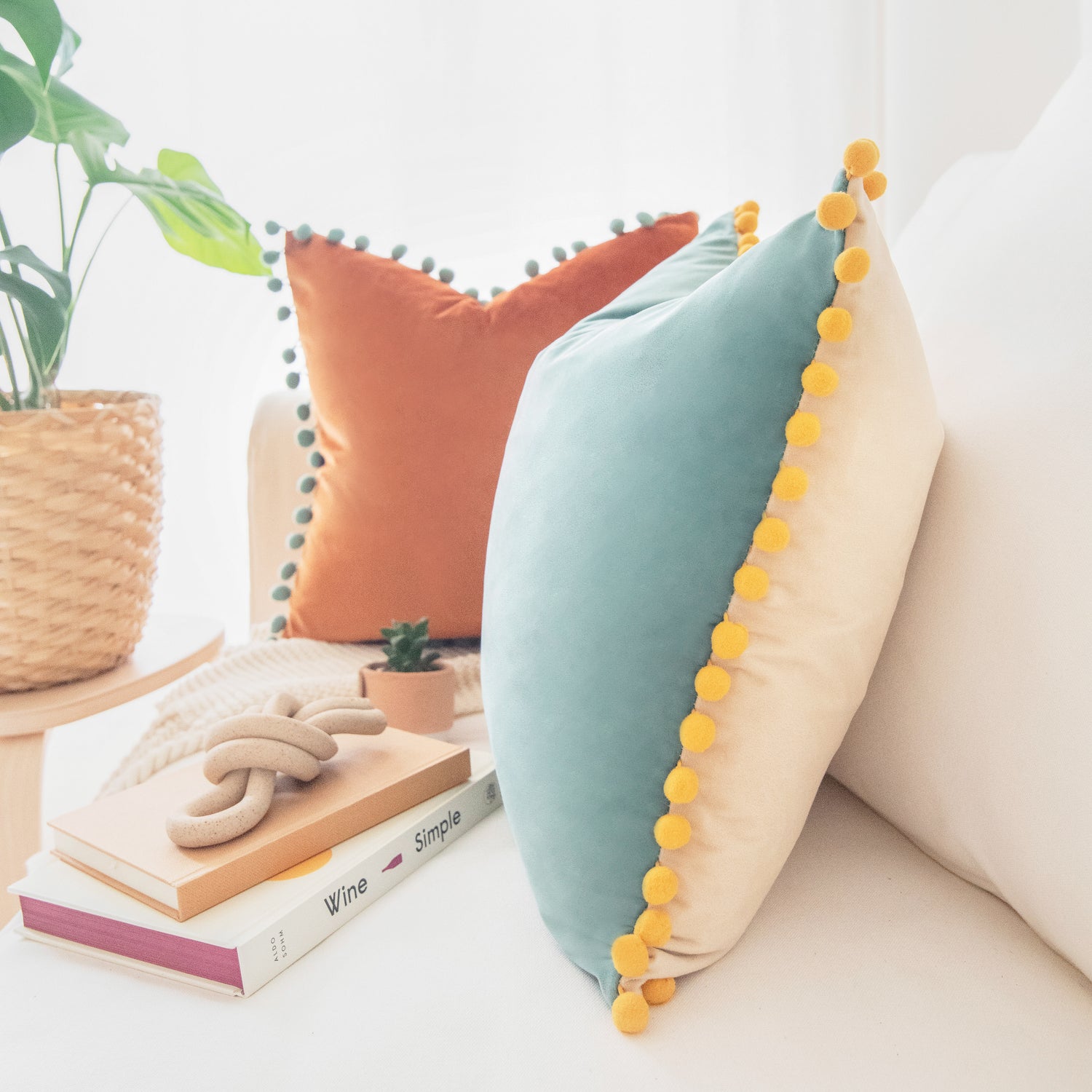 Colibri Pillows (4-Pack) - Orange/Teal