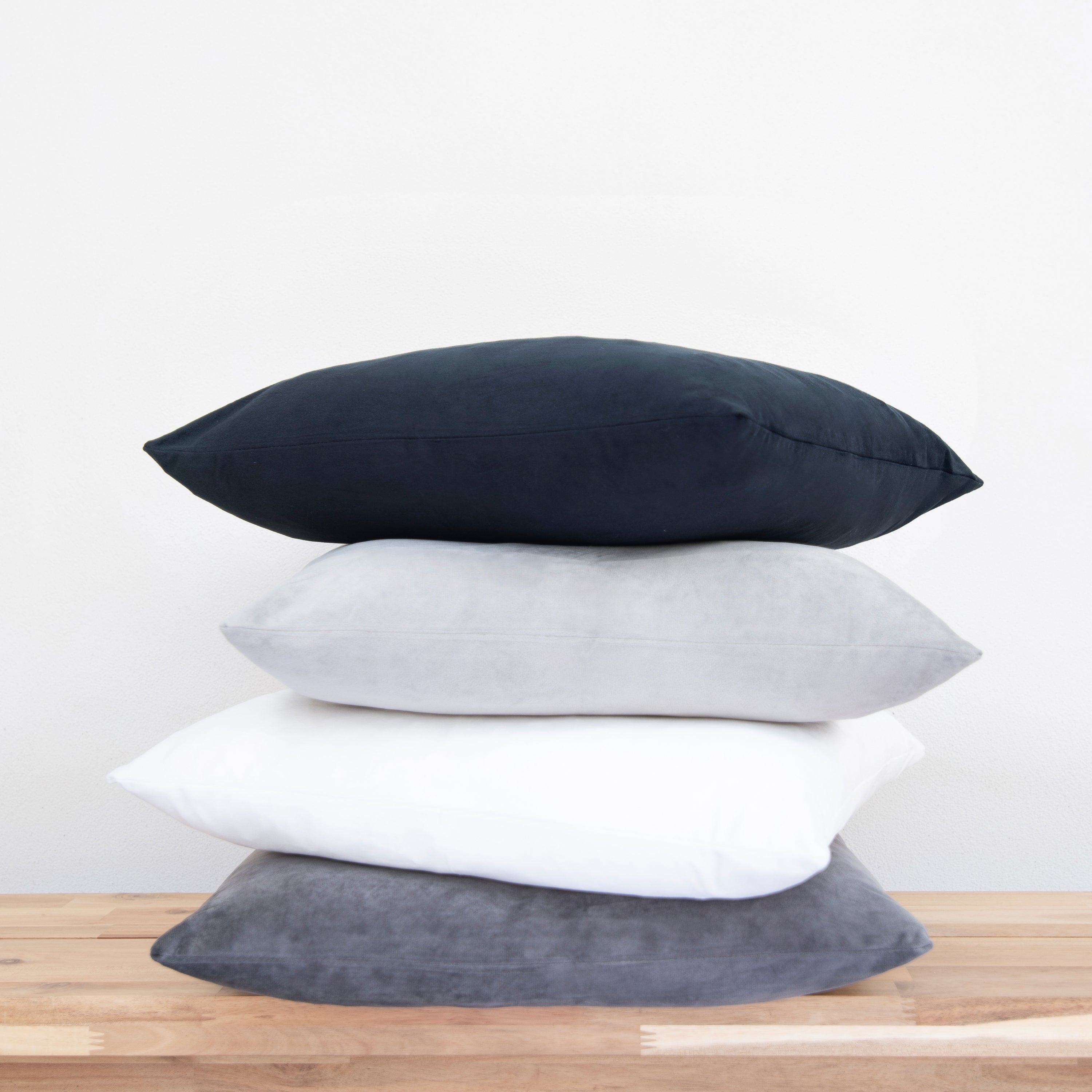 velvet decorative throw pillows black white gray grey home decor square 
