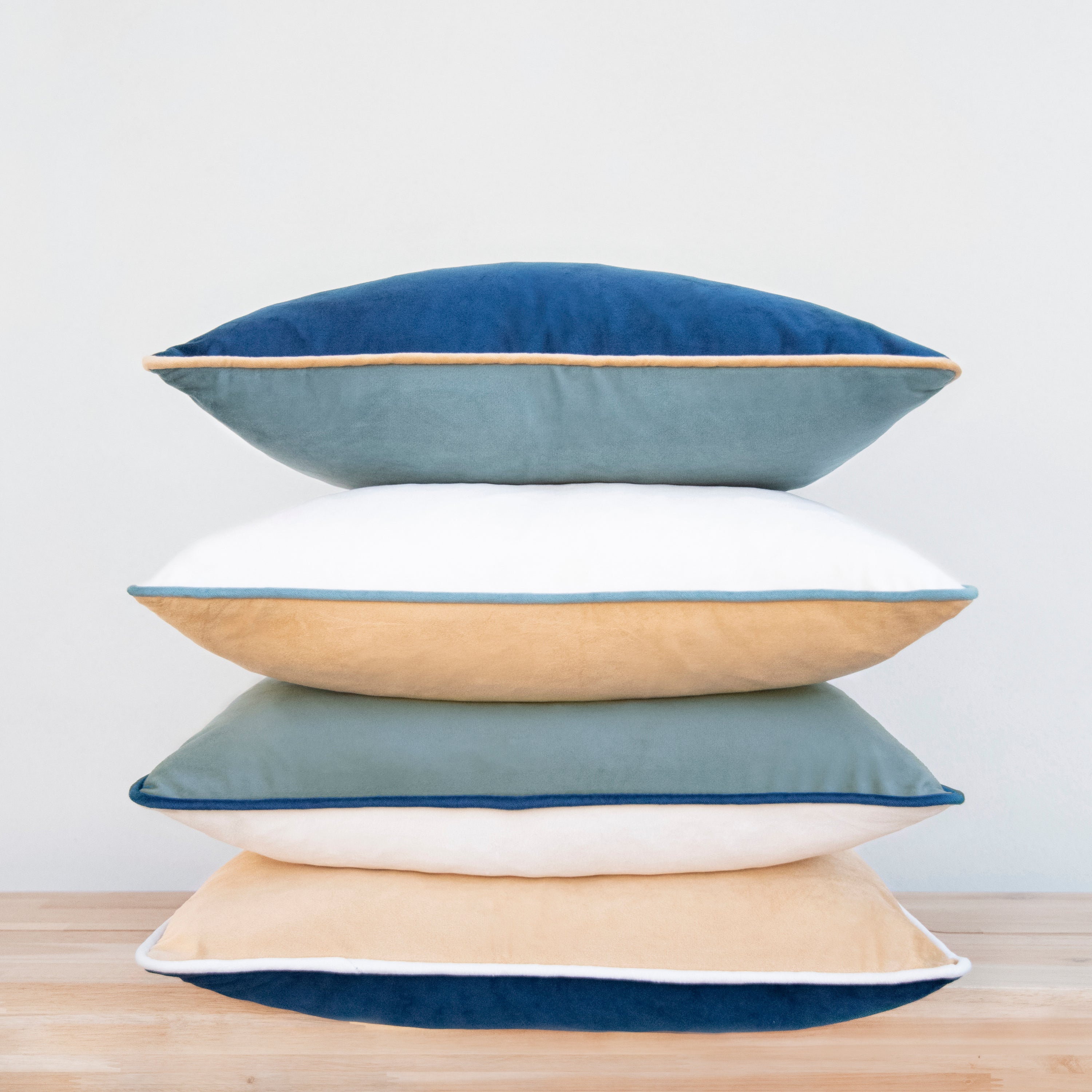 decorative throw pillow covers velvet home decor blue beige white teal shams cushions