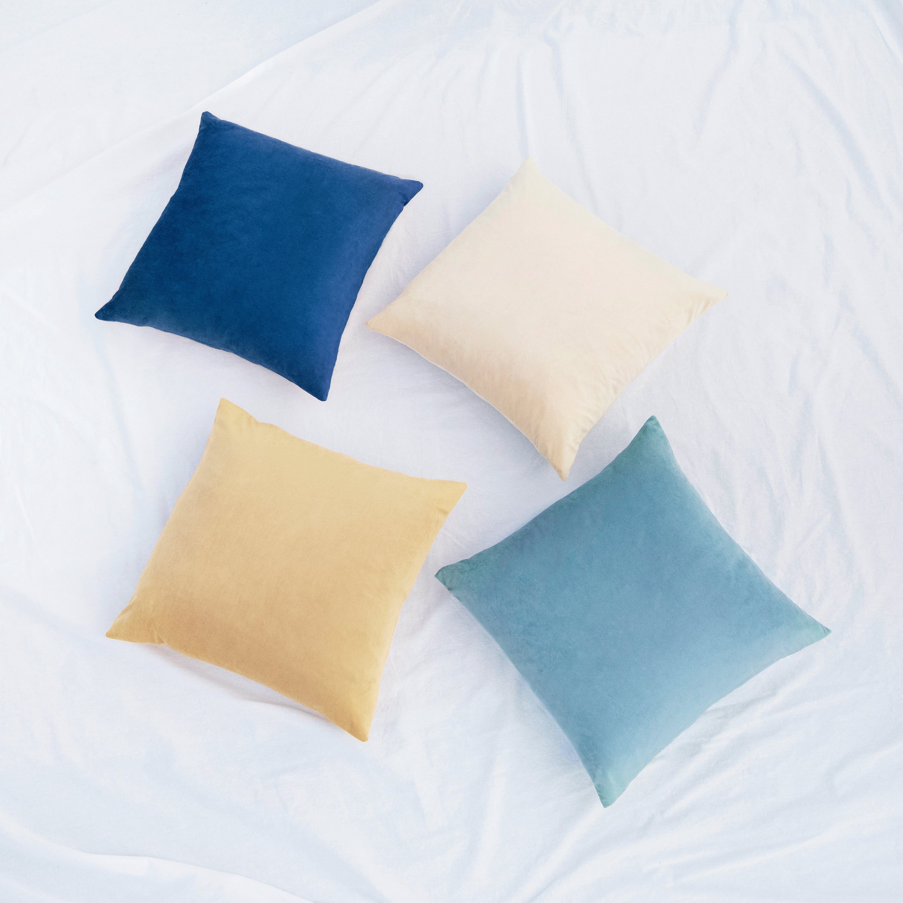decorative throw pillow covers velvet home decor blue beige white teal shams cushions