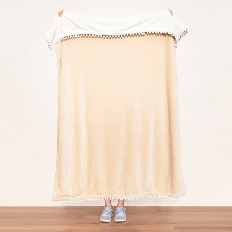 Bromelia Blanket (Cream/Light Brown)
