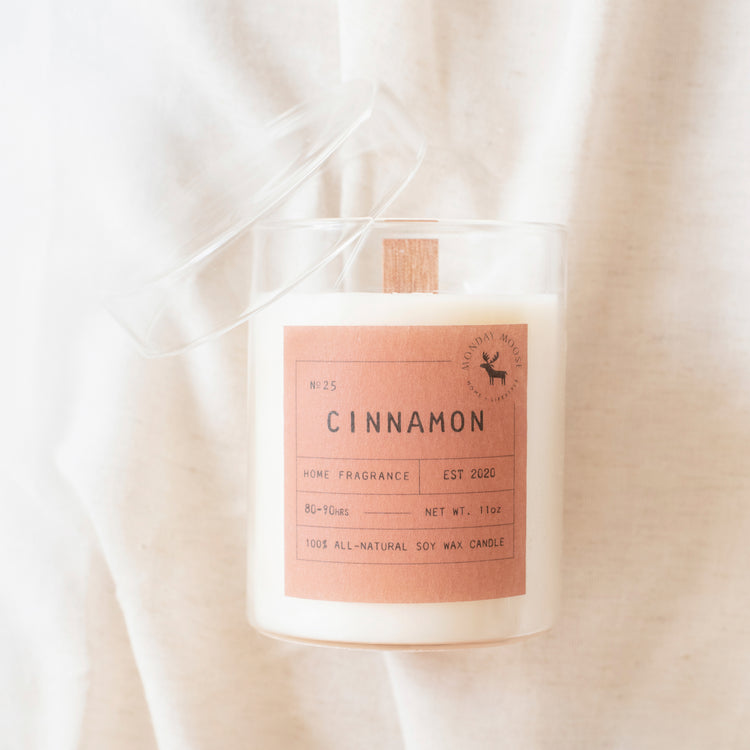 soy wax scented candle home fragrance cinnamon