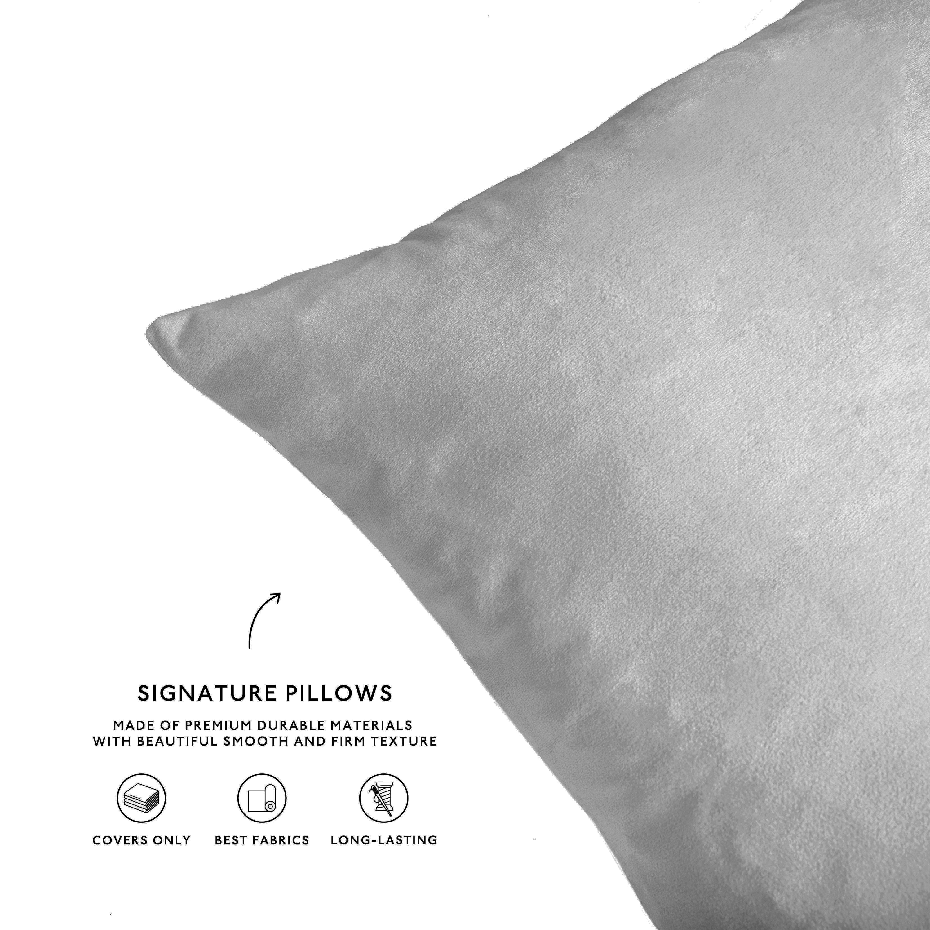 velvet decorative throw pillows black white gray grey home decor square 