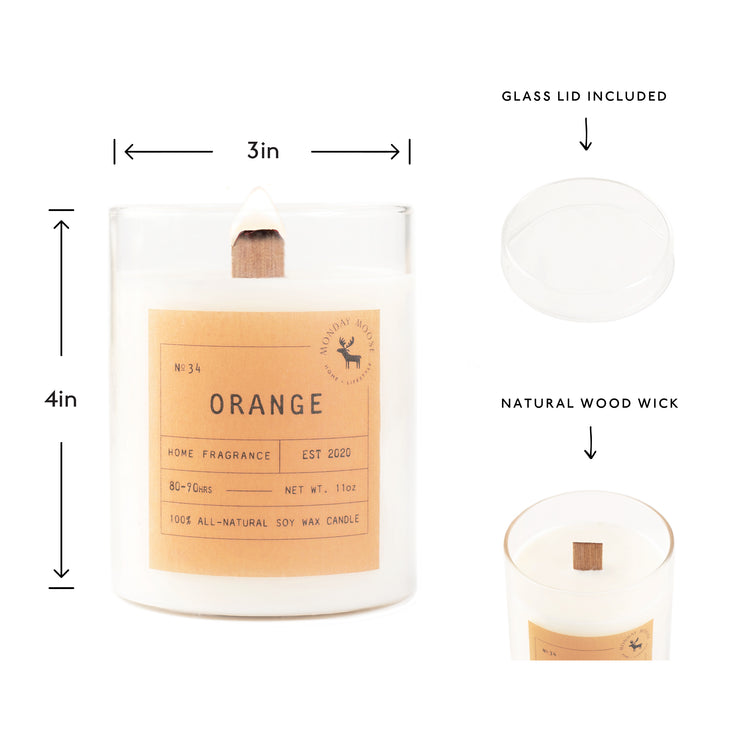 soy wax scented candle home fragrance orange